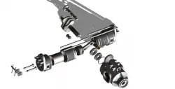 Four stroke twin petrol flat engine 
