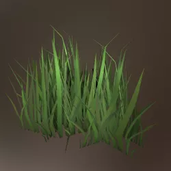 Game-ready Gras Low-poly  3D model