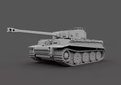 German Tiger Tank Mark 1 WW2 3D model