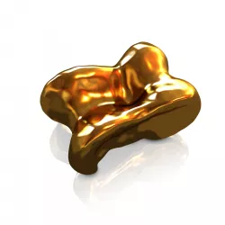 Golden Asyk - Sheep Foot Bone Low-poly  3D model