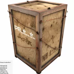  Heavy Wooden Box 1 Low-poly  3D model
