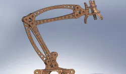 Laser cut plywood desk lamp