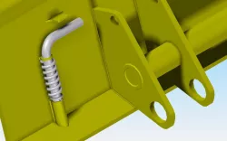 Locking system for attachments on Bob CAT