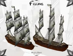 Micro-Frigates Low-poly  3D model