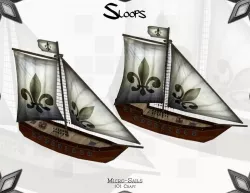 Micro-Sloops Low-poly  3D model