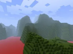 Minecraft landscape from mineways