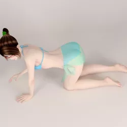 Natsumi bikini pose 08 3D model