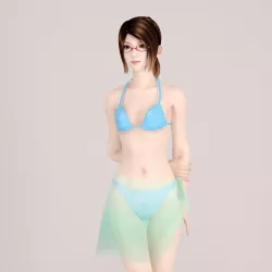 Natsumi bikini pose 10 3D model