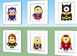 quadro minions 3D model