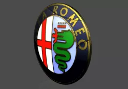 Render of Alfa Romeo Badge modeled by Mad Max