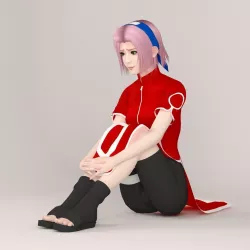 Sakura Haruno pose 02 3D model