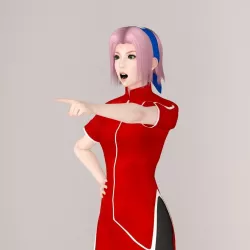 Sakura Haruno pose 04 3D model