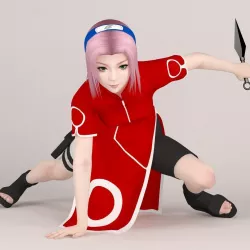 Sakura Haruno pose 05 3D model