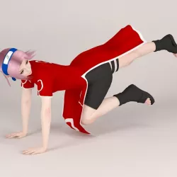 Sakura Haruno pose 08 3D model
