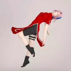 Sakura Haruno pose 10 3D model