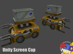 scifi loader and crate 3D model