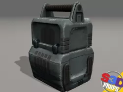 Scifi metal crate 3D model
