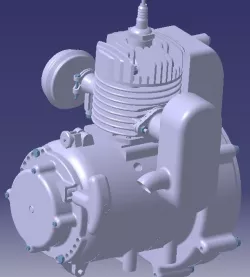 single-cylinder engine with simulation