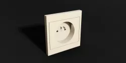 Single European wall socket