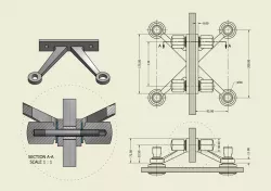 Spider fitting, fin version.