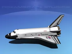 STS Shuttle Atlantis Basic LP 1-1 3D model