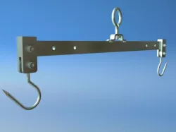 Suspension of the pig at slaughter