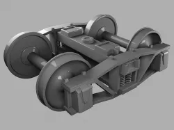 Train Bogie High Poly 3D model
