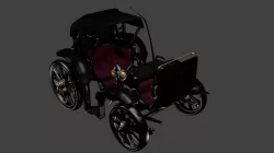 Victorian Horse Carriage Low-poly  3D model