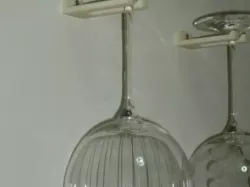 Wall-mount wine glass holder