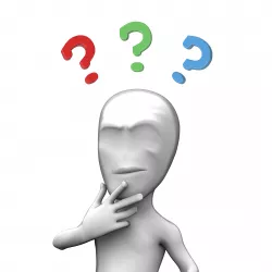 Abstract character with question mark Low-poly  3D model