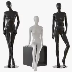 Abstract female mannequin 3D model