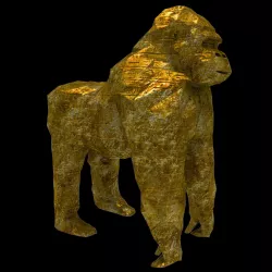 Abstract Poly-style Gorilla Figure Low-poly  3D model