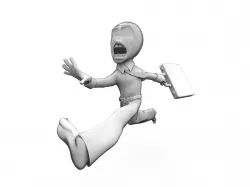 Abstract running character Low-poly  3D model