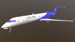 Aircraft Bombardier CRJ-700 Low-poly  3D model