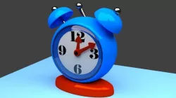 Alarm clock - animated Low-poly  3D model