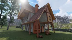 All materials in maya export fbx file Low-poly  3D model