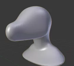 Anthro Furry Head Base 3D model