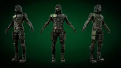 Arrow armored modern Suit  Low-poly  3D model