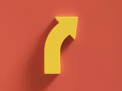 Arrow Bold Curve Right 3D model