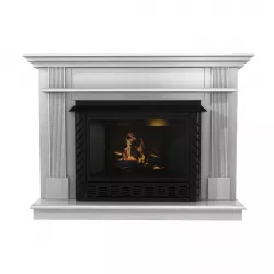 Ashley White Wood Grain   Fireplace Surround at lowes 3D model