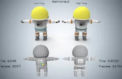 Astronaut Low-poly  3D model