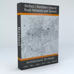 Belfast Road Network and Streets 3D model