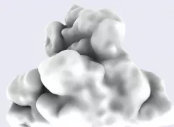Big Cloud Low-poly  3D model