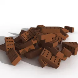 Brick costrustion new Low-poly  3D model