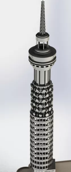 British Telecom, Telecom Tower, The London Tower,  Sheet metal puzzle, 3d puzzle, metalcraftdesign