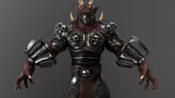 Burned Demon Low-poly  3D model