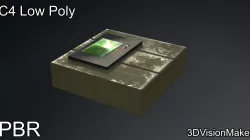 C4 Explosive Package - Old School - Low Poly Low-poly  3D model