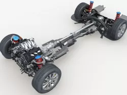  Car Chassis with Engine  3D model
