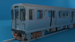 Chicago L Subway train with interior 3D model