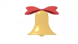 Christmas Bell Rigged Low-poly  3D model